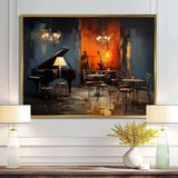 Vintage pinao sonata in jazz cafe II - Music Canvas Wall Art