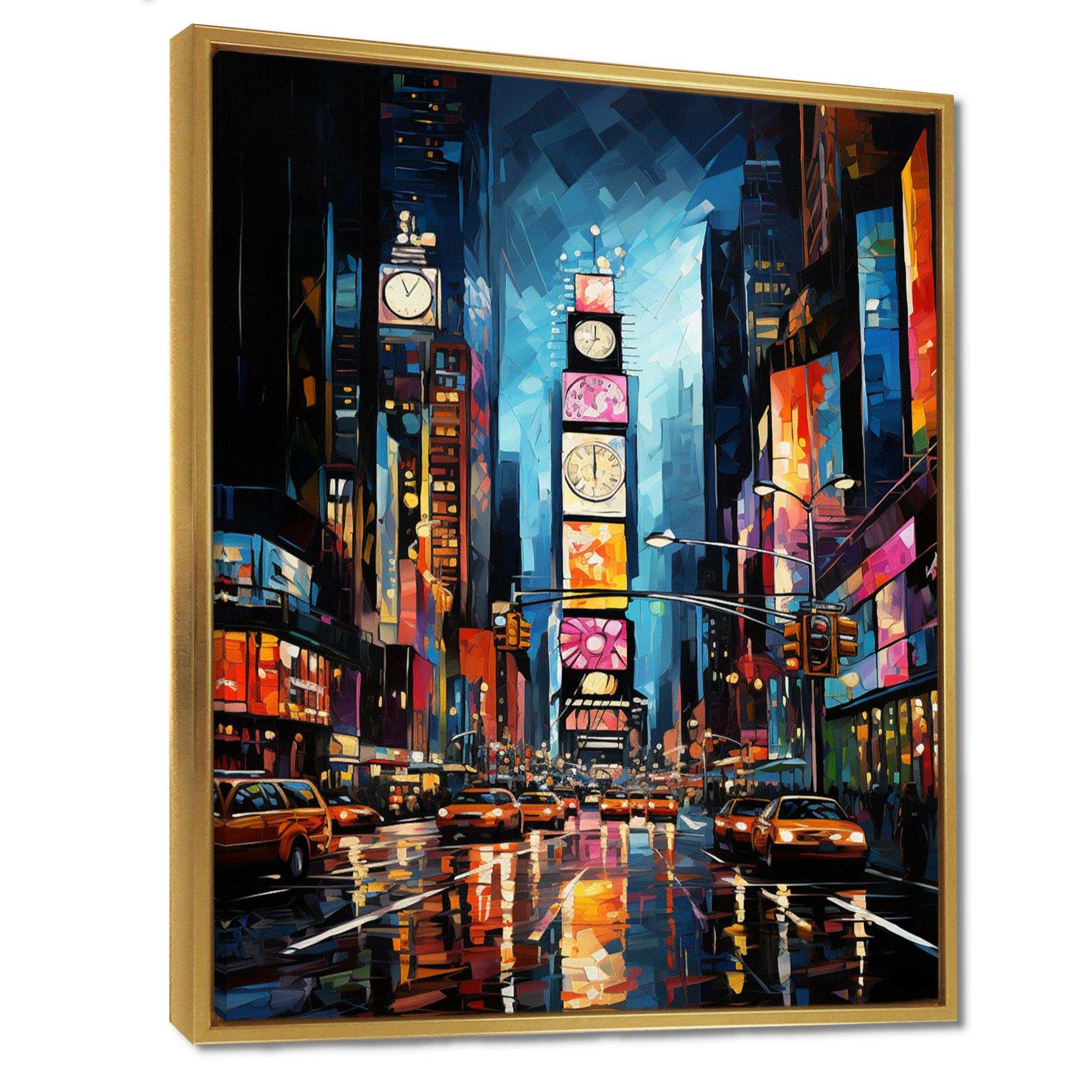 New York City Time square lights II - Cityscapes Canvas Wall Art
