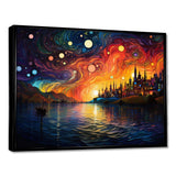 Starry Night Over the Rhone in France II - Landscapes Canvas Wall Art