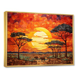 Savannah Sunset in African Safari Hues 2 - Geometric Canvas Wall Art