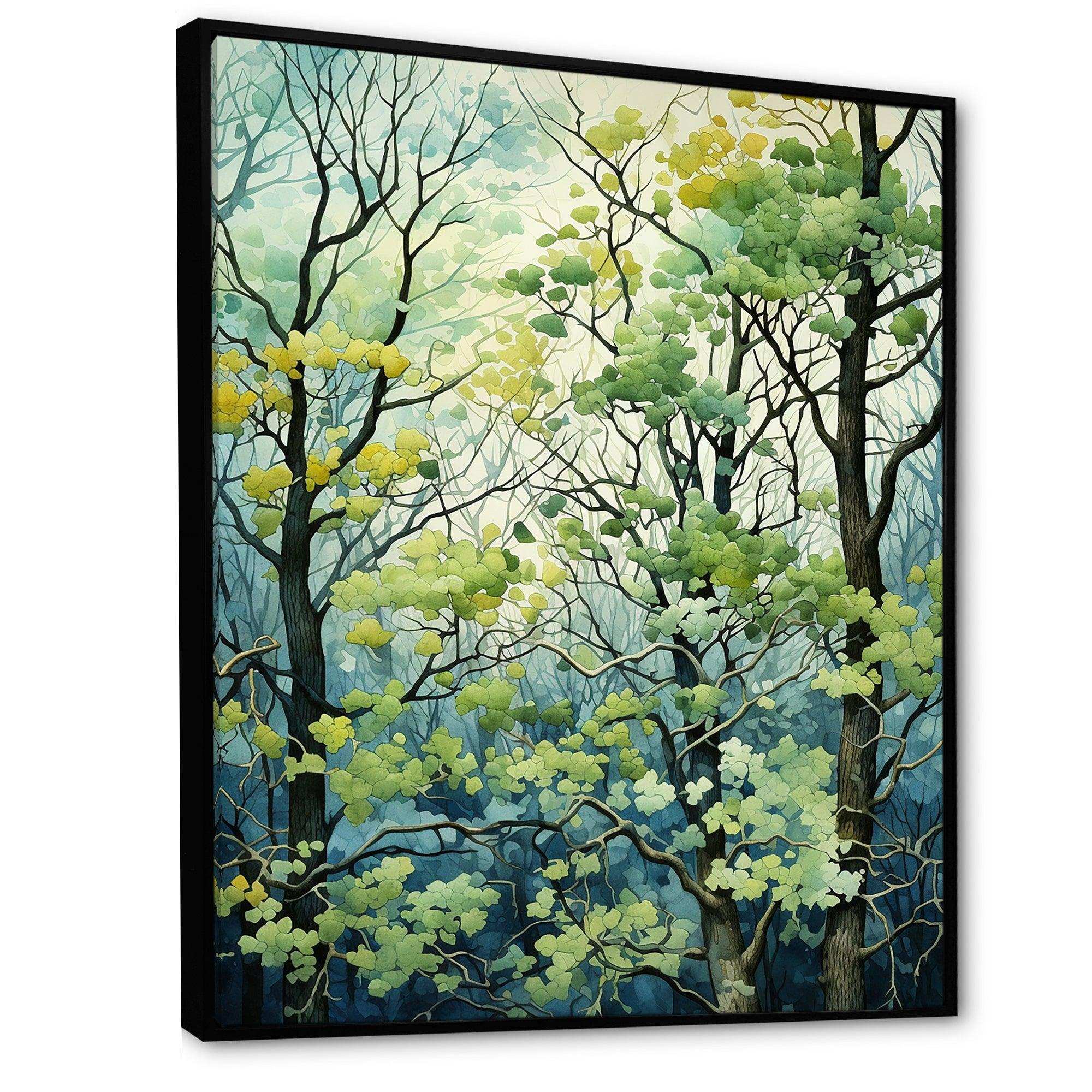 Green Tree American Basswood spring blooms IV - Landscapes Canvas Wall Art