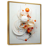 Orange and white Spiraling Symmetry I - Abstract Canvas Wall Art