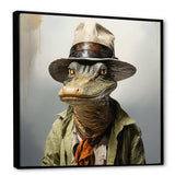 Countryside alligator in suit  I - Crocodile Canvas Wall Art