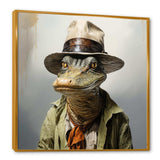 Countryside alligator in suit  I - Crocodile Canvas Wall Art