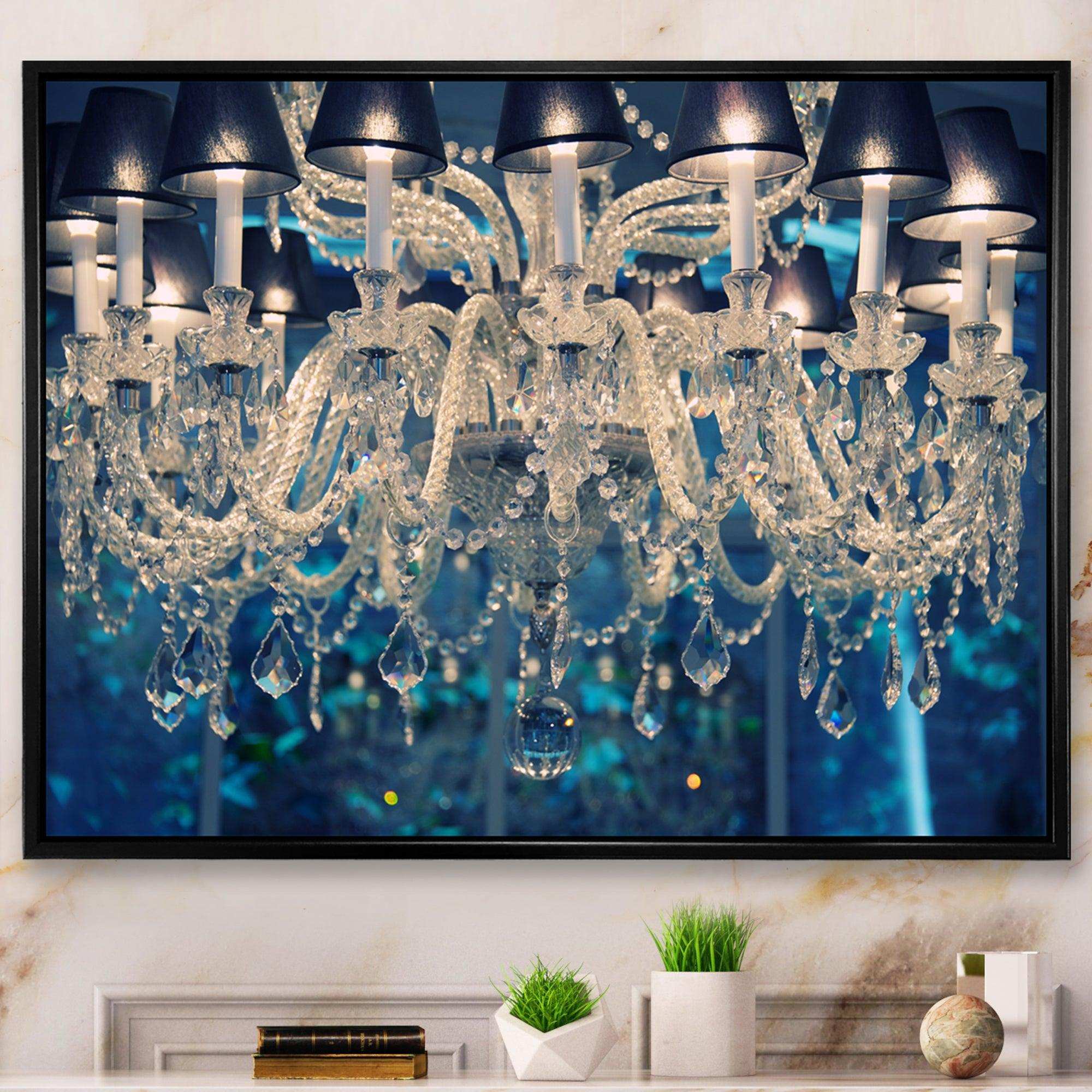 Blue Vintage Crystal Chandelier