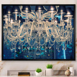 Blue Vintage Crystal Chandelier