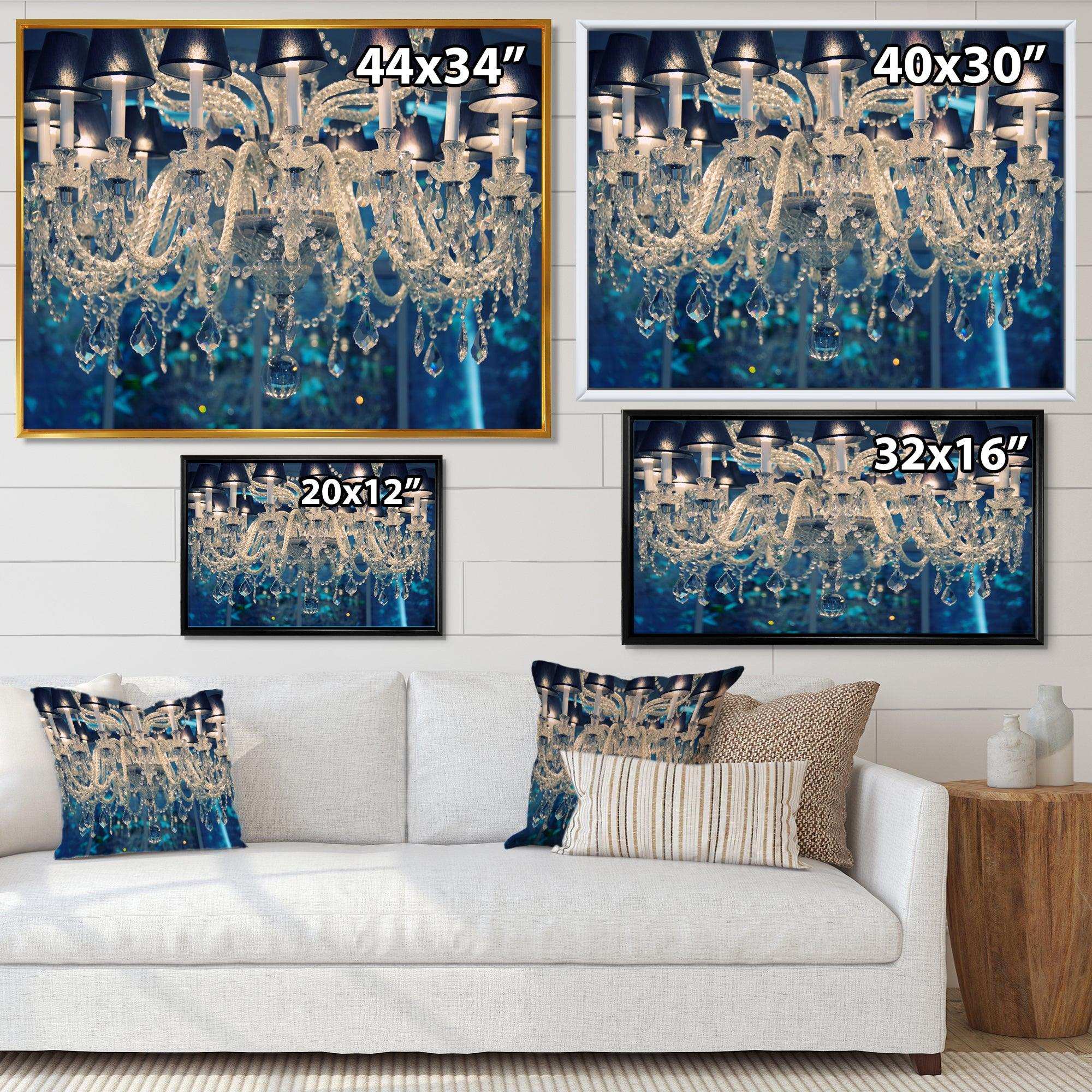 Blue Vintage Crystal Chandelier