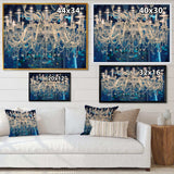 Blue Vintage Crystal Chandelier