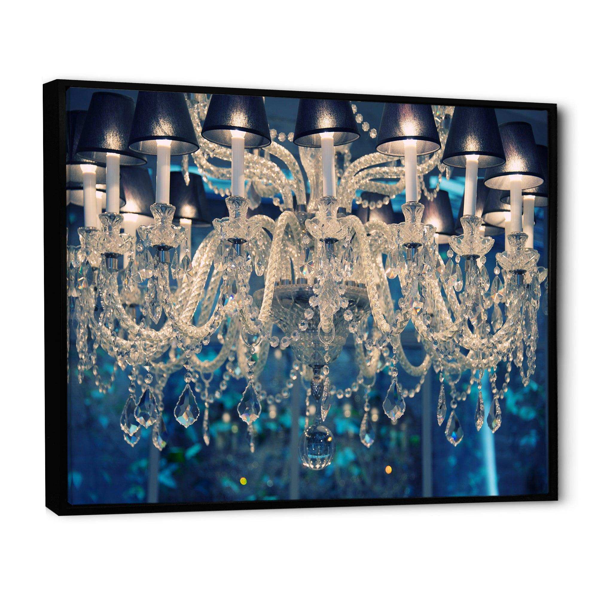 Blue Vintage Crystal Chandelier