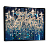 Blue Vintage Crystal Chandelier