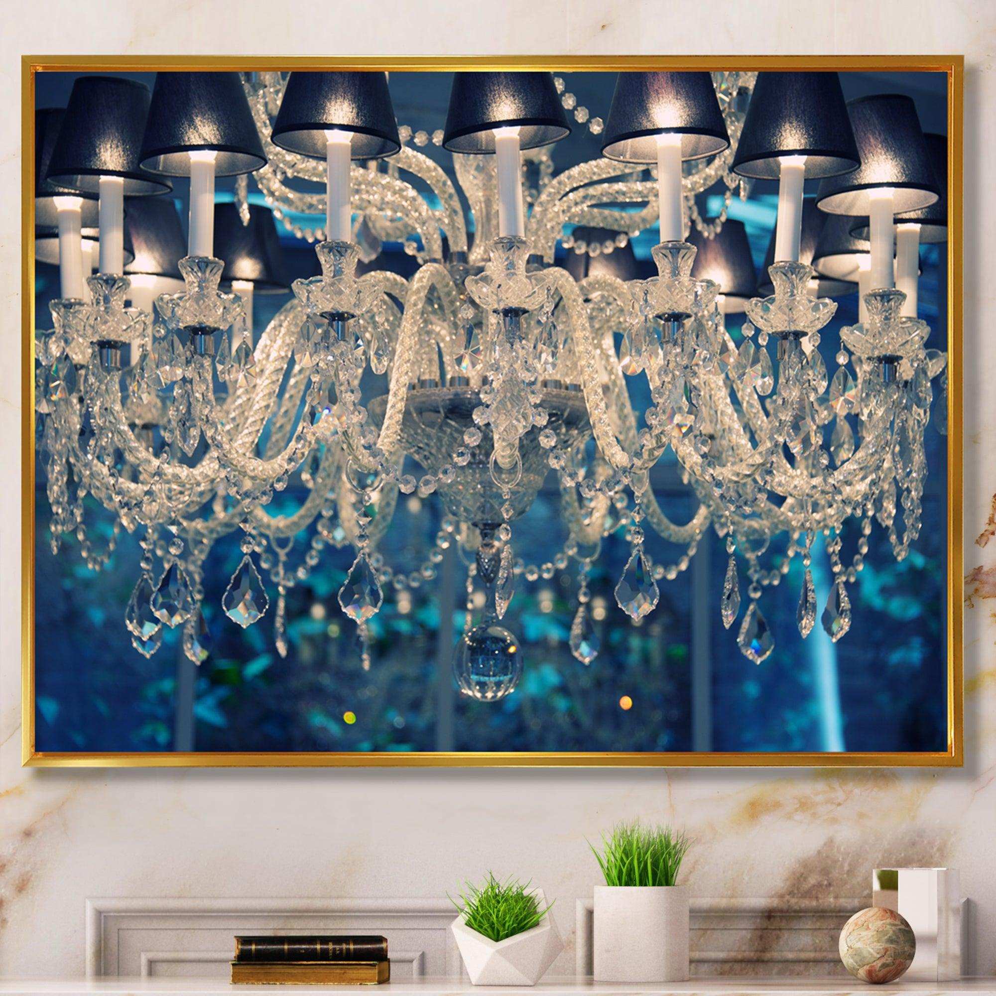 Blue Vintage Crystal Chandelier