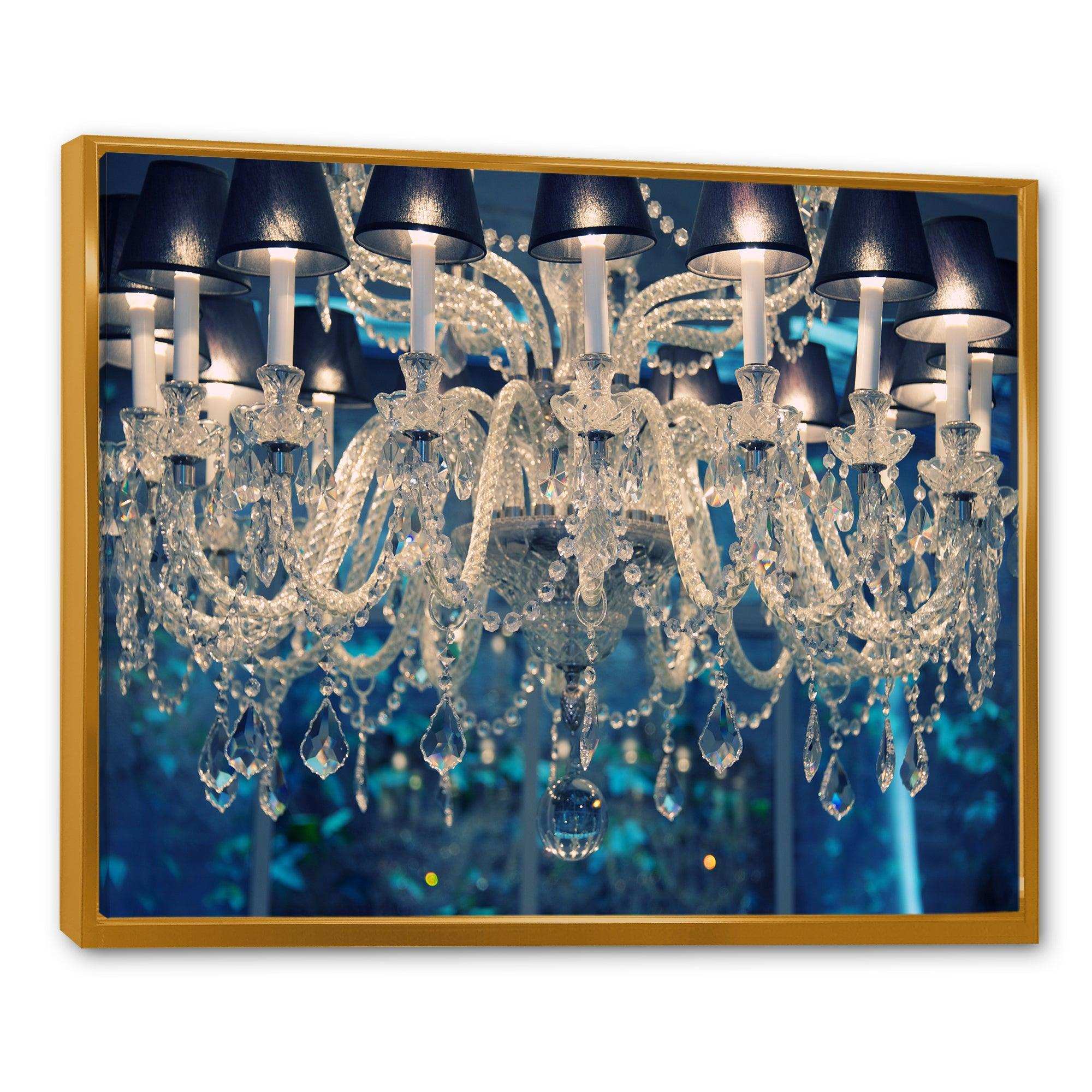 Blue Vintage Crystal Chandelier