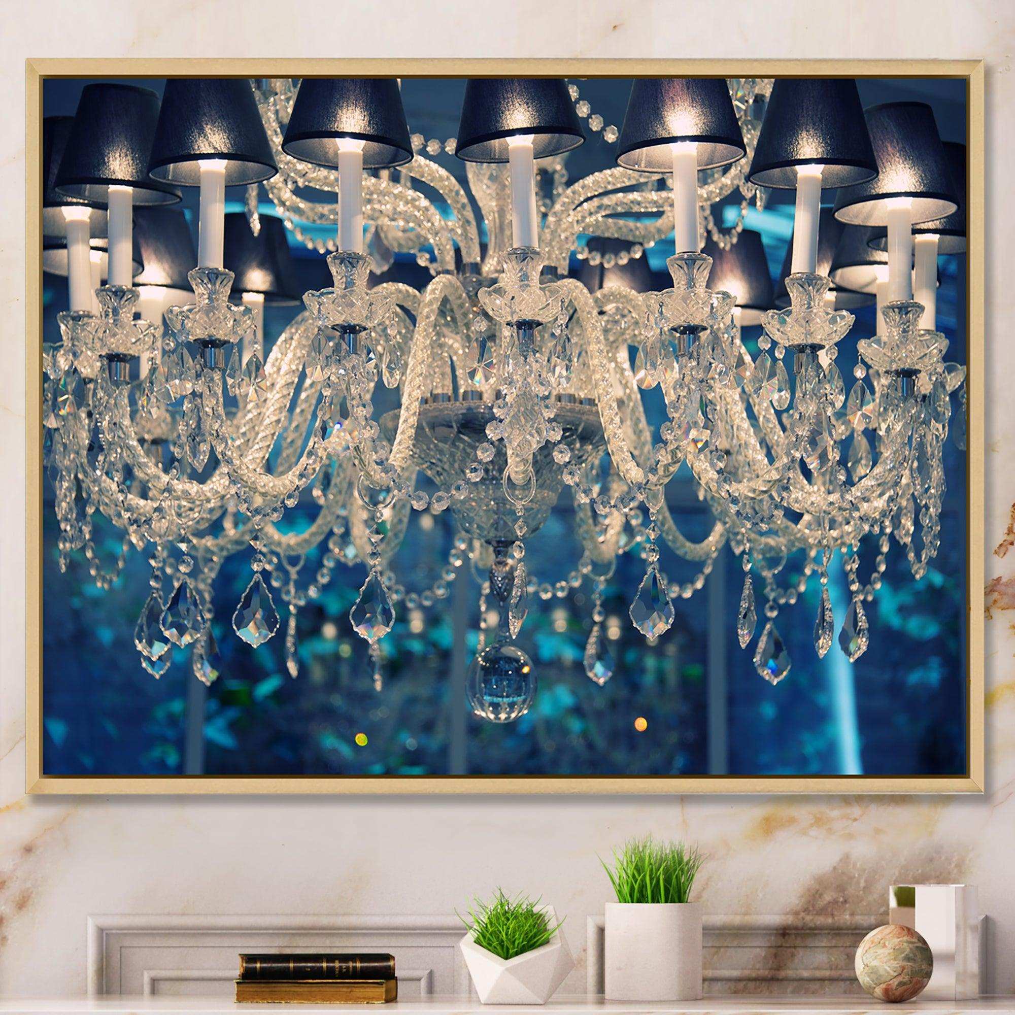 Blue Vintage Crystal Chandelier
