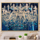 Blue Vintage Crystal Chandelier