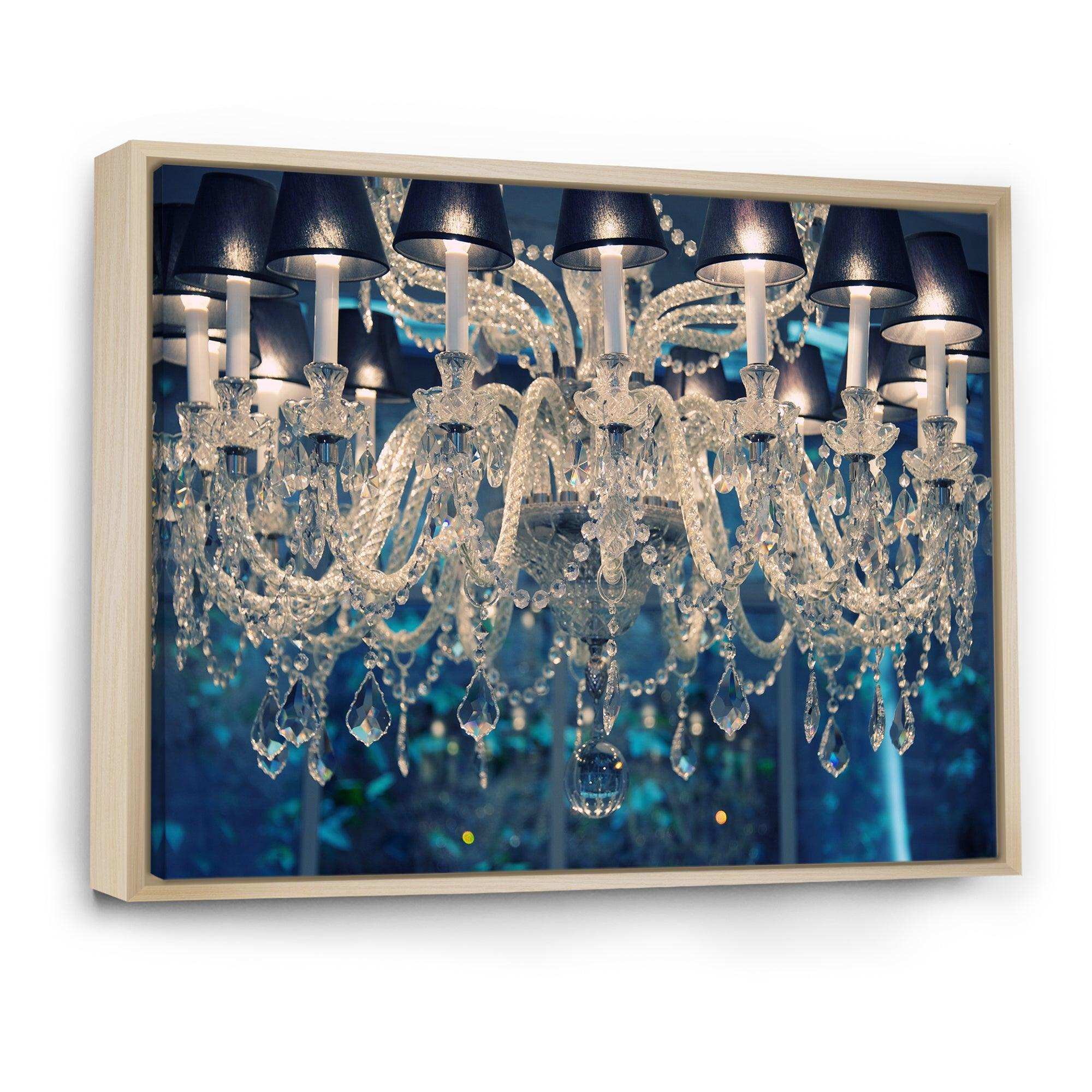 Blue Vintage Crystal Chandelier