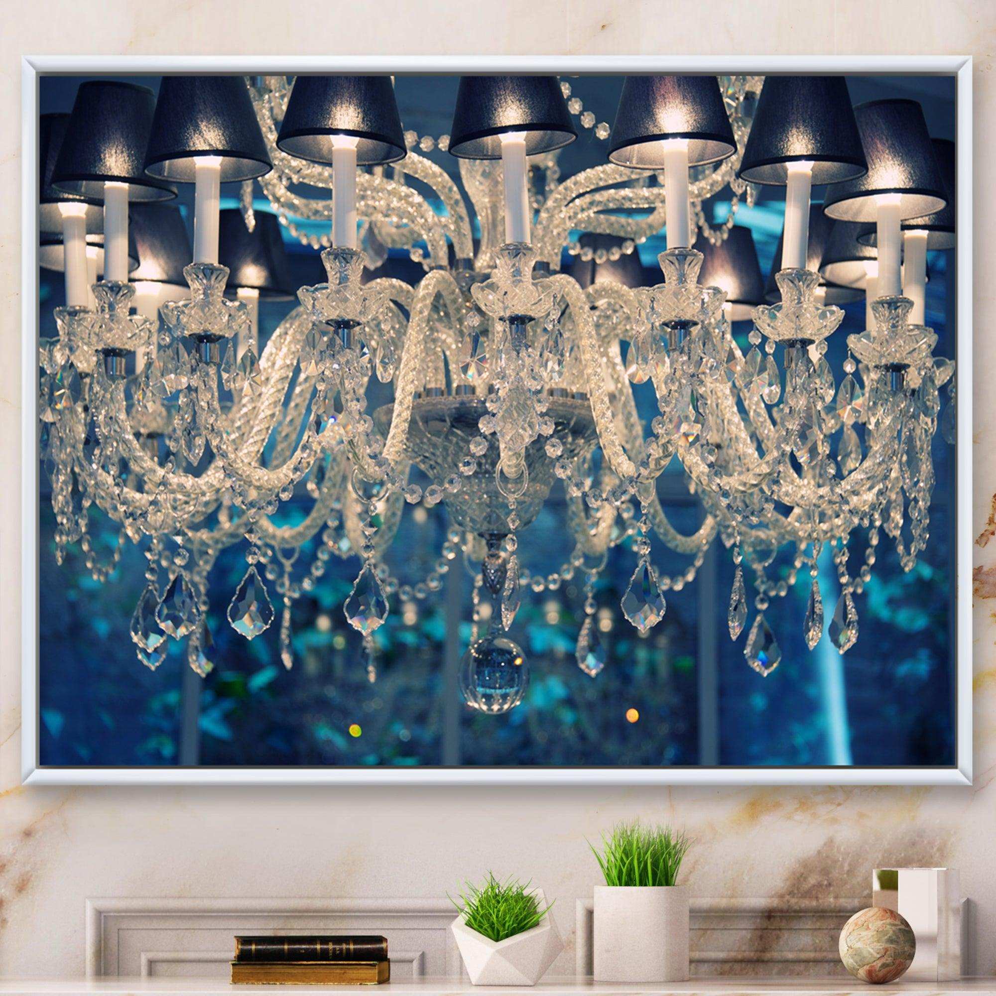 Blue Vintage Crystal Chandelier