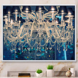 Blue Vintage Crystal Chandelier
