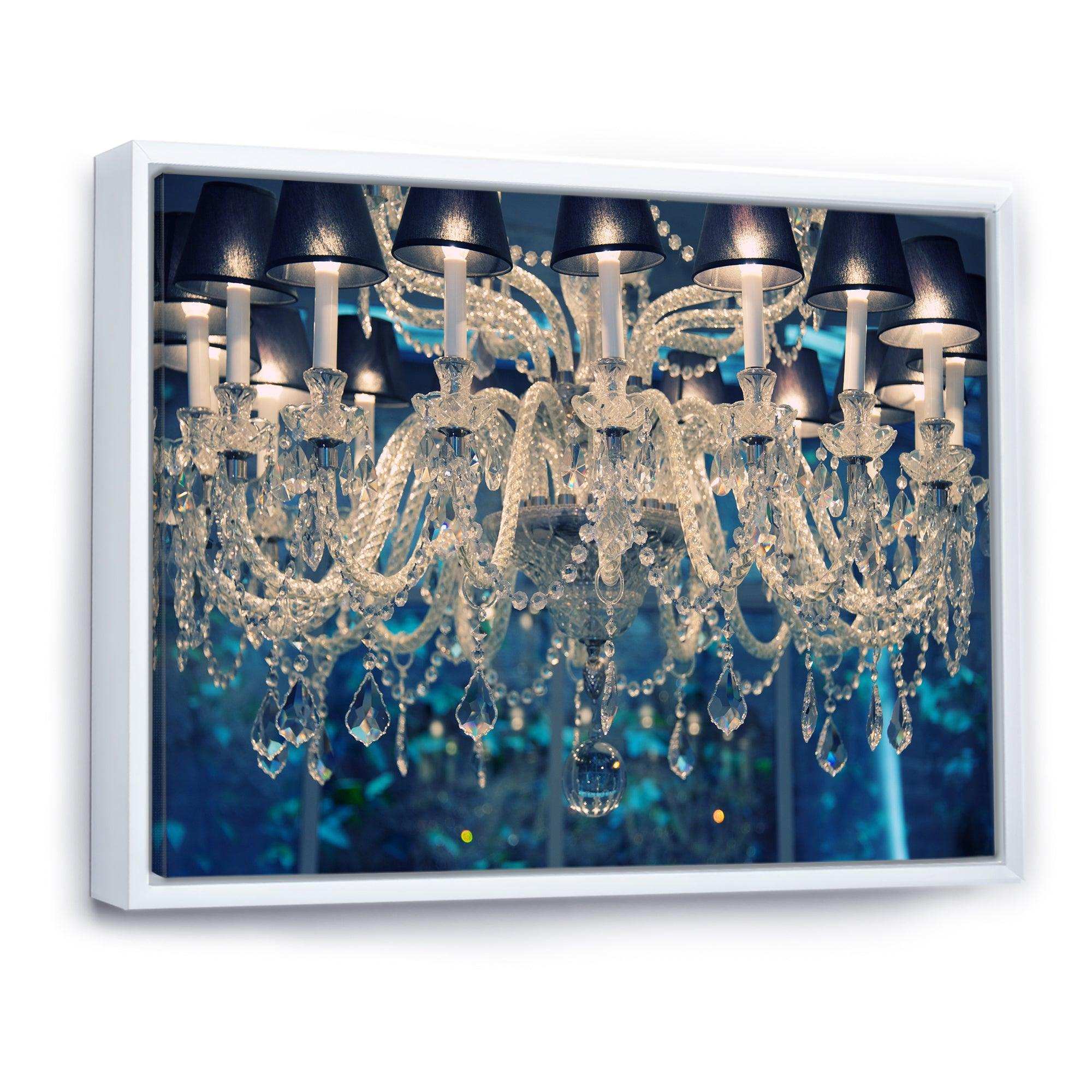 Blue Vintage Crystal Chandelier