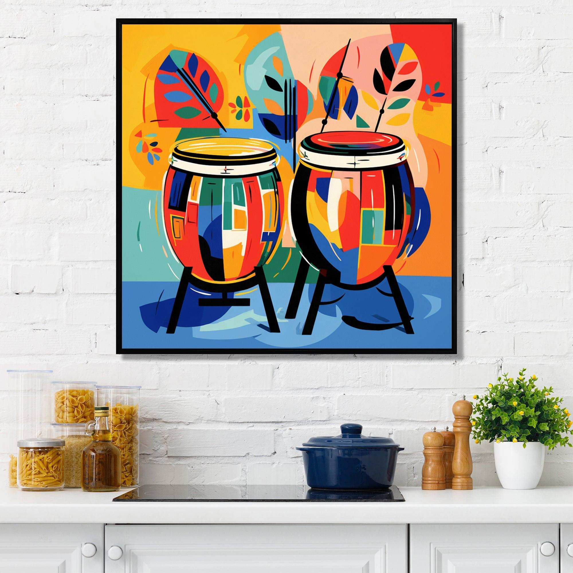 Mexican Drums music instruments IV - Food & Beverage Canvas Wall Art