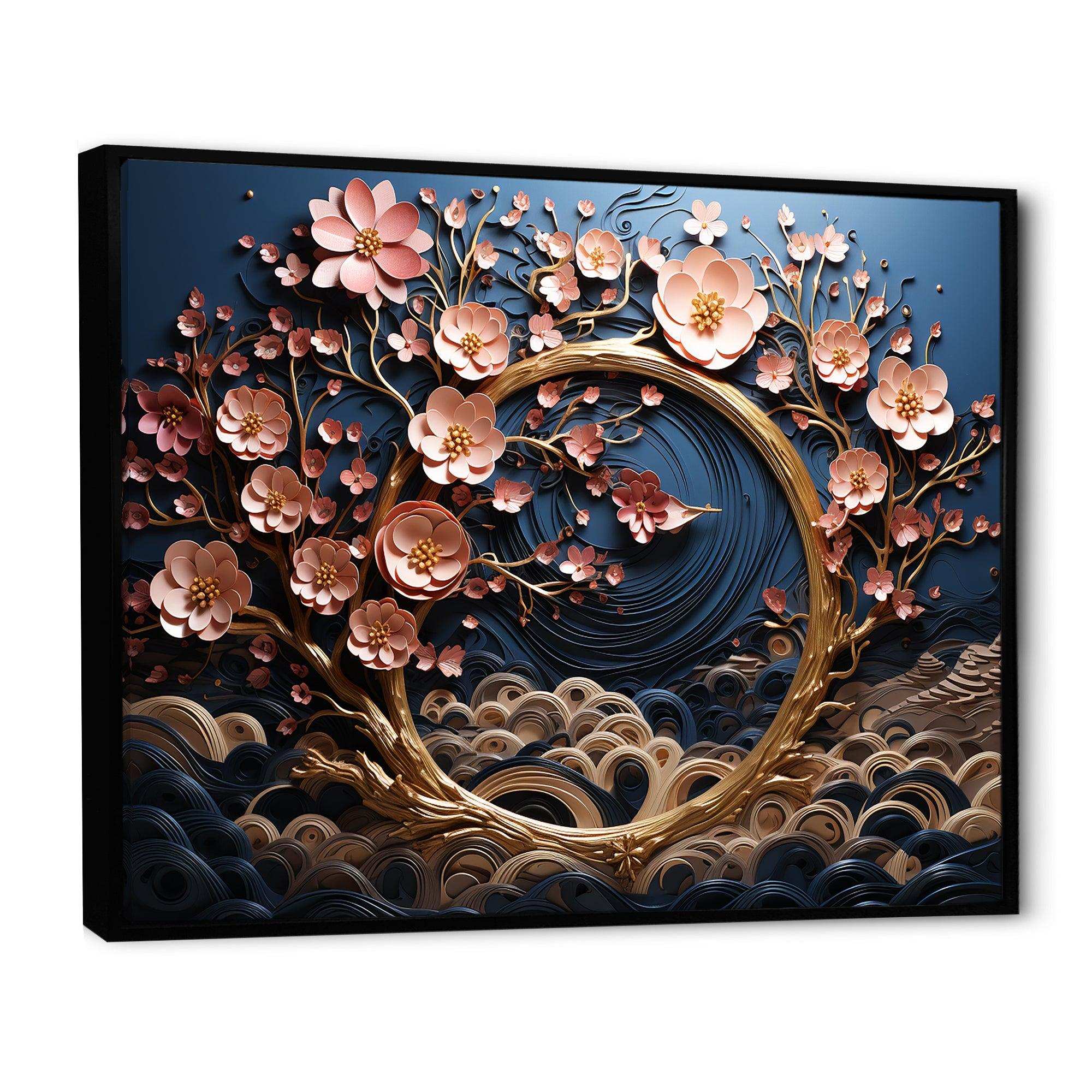 Purple and Blue Golden Orchid Tree Garden Of Branches IV - Landscapes Canvas Wall Art