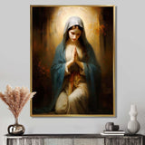 Mother mary christian portrait III - Spiritual Canvas Wall Art