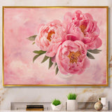 Peony Flowers in Vase on Pink
