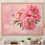 Peony Flowers in Vase on Pink