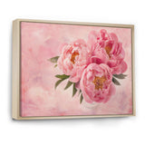 Peony Flowers in Vase on Pink