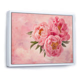 Peony Flowers in Vase on Pink