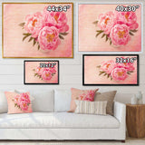 Peony Flowers against Scribbled Back