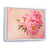 Peony Flowers against Scribbled Back