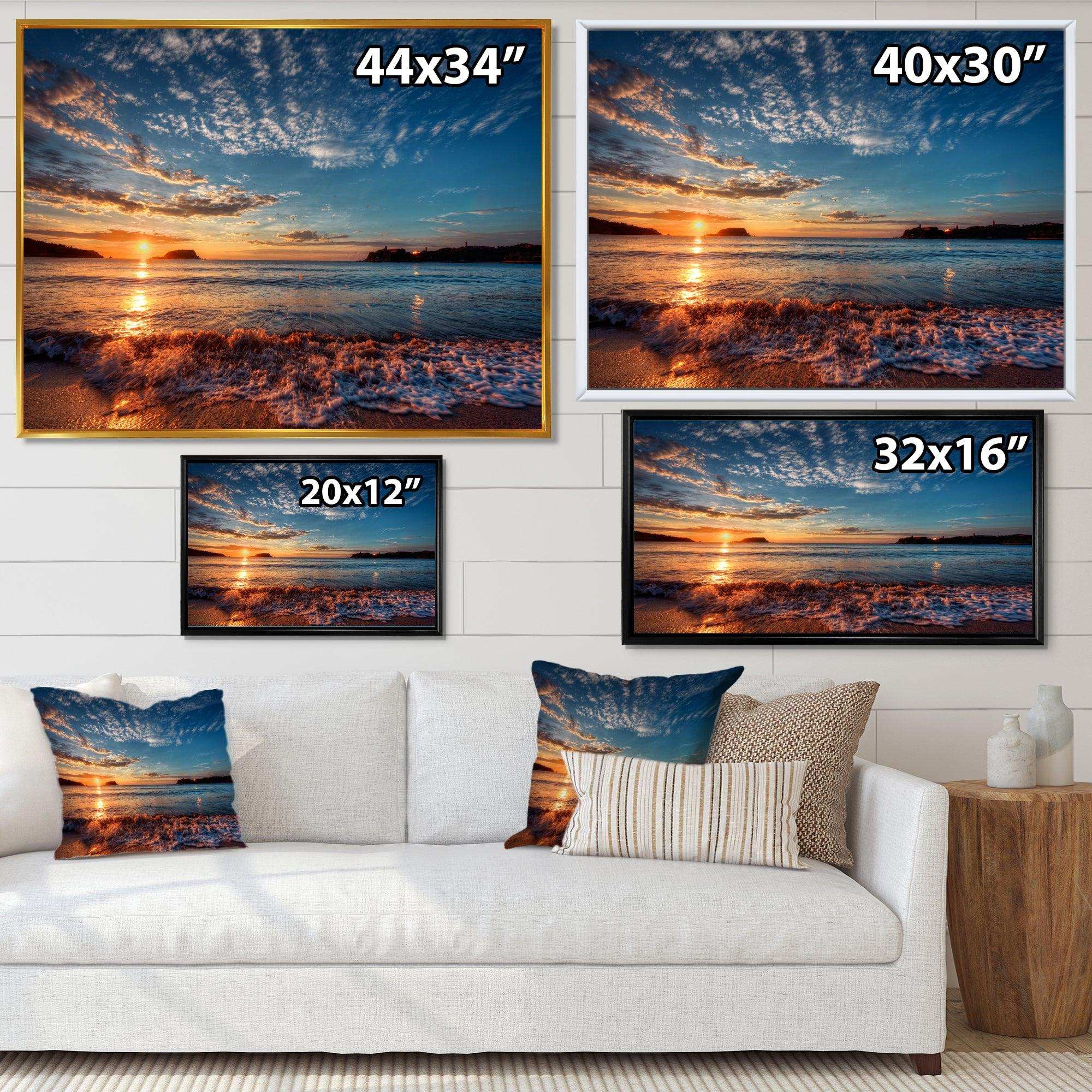 Tranquil Beach and Whimsical Clouds