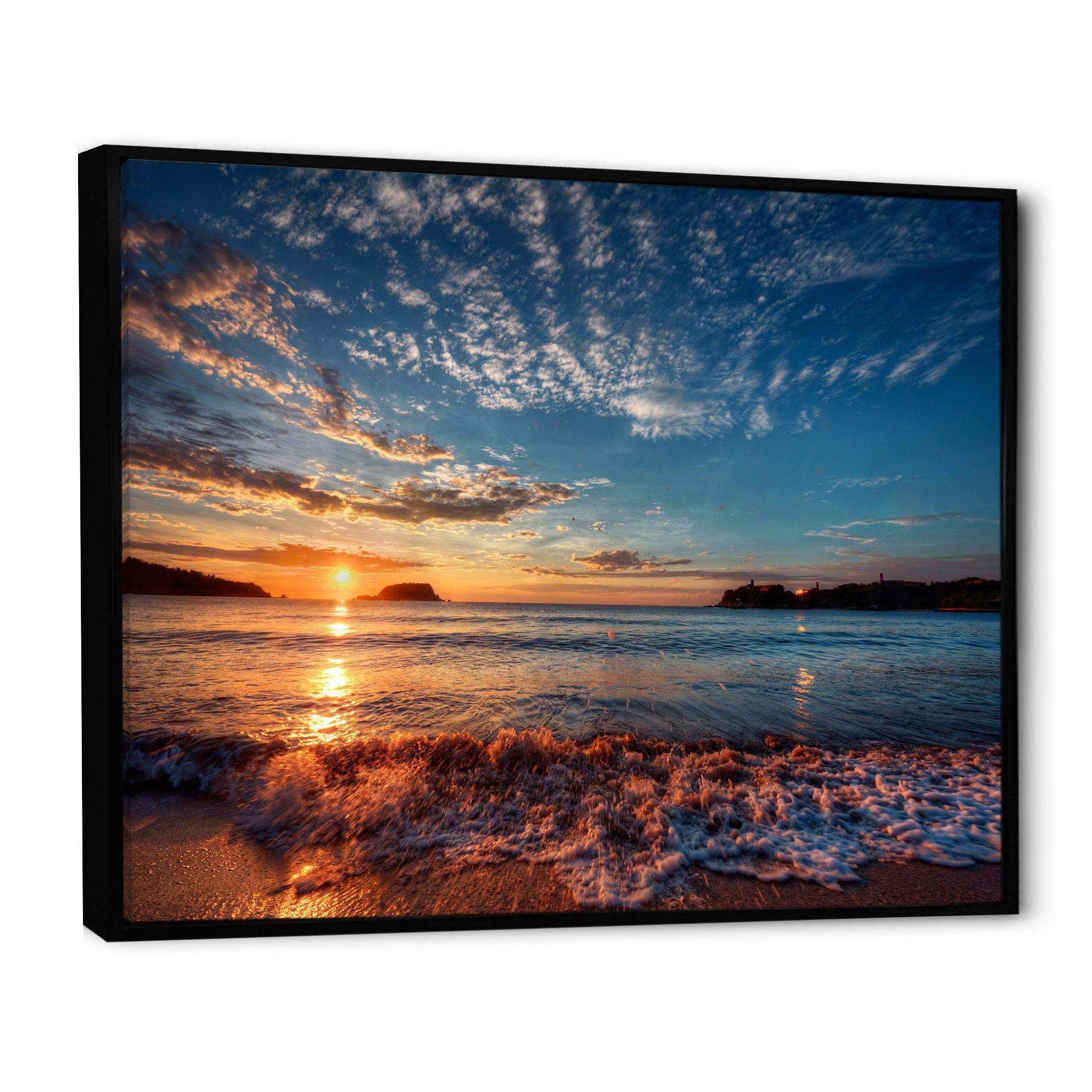 Tranquil Beach and Whimsical Clouds