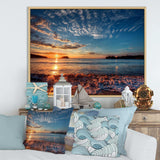 Tranquil Beach and Whimsical Clouds