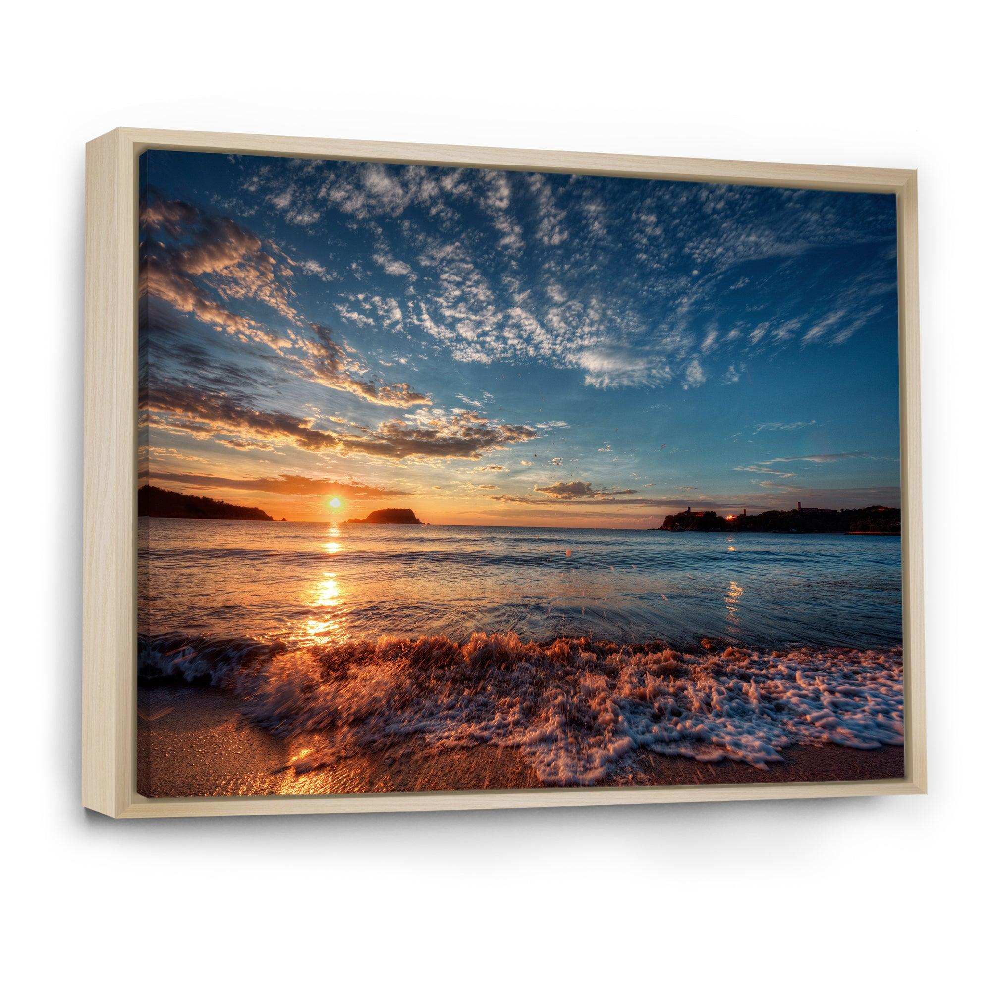 Tranquil Beach and Whimsical Clouds