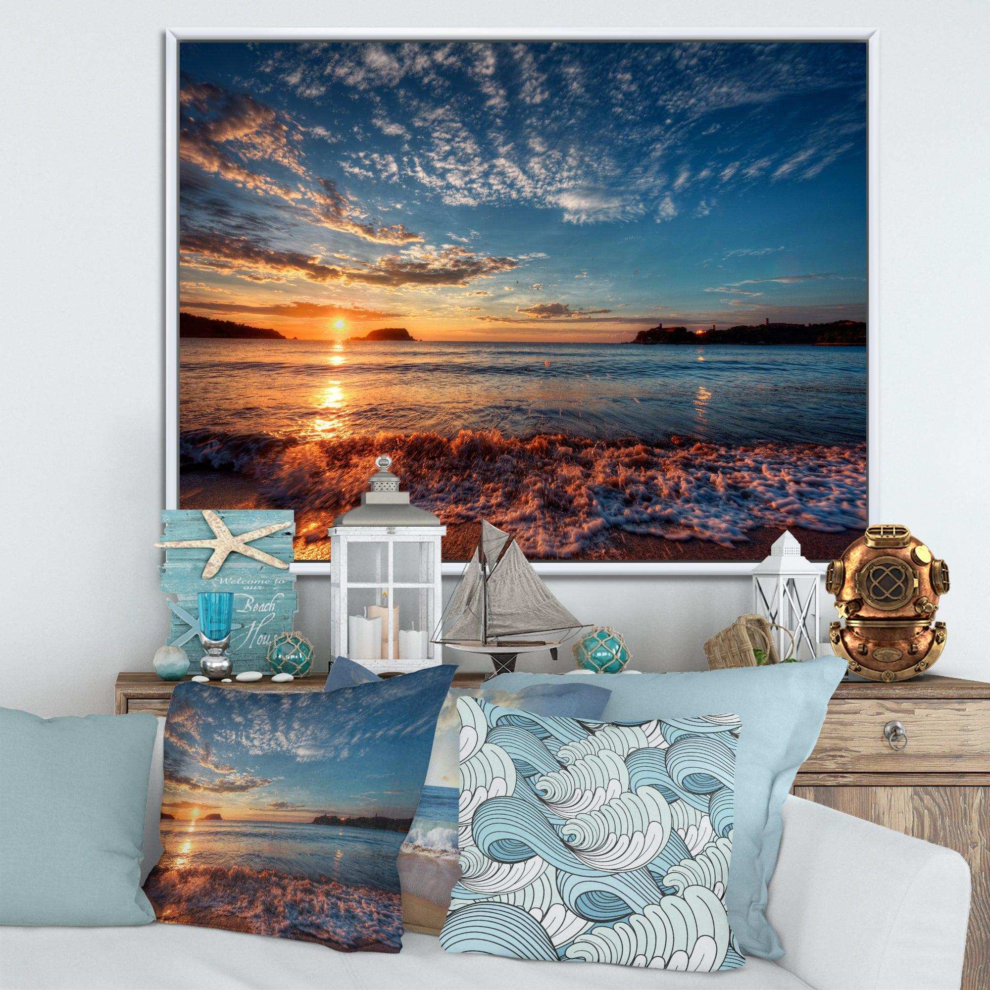 Tranquil Beach and Whimsical Clouds