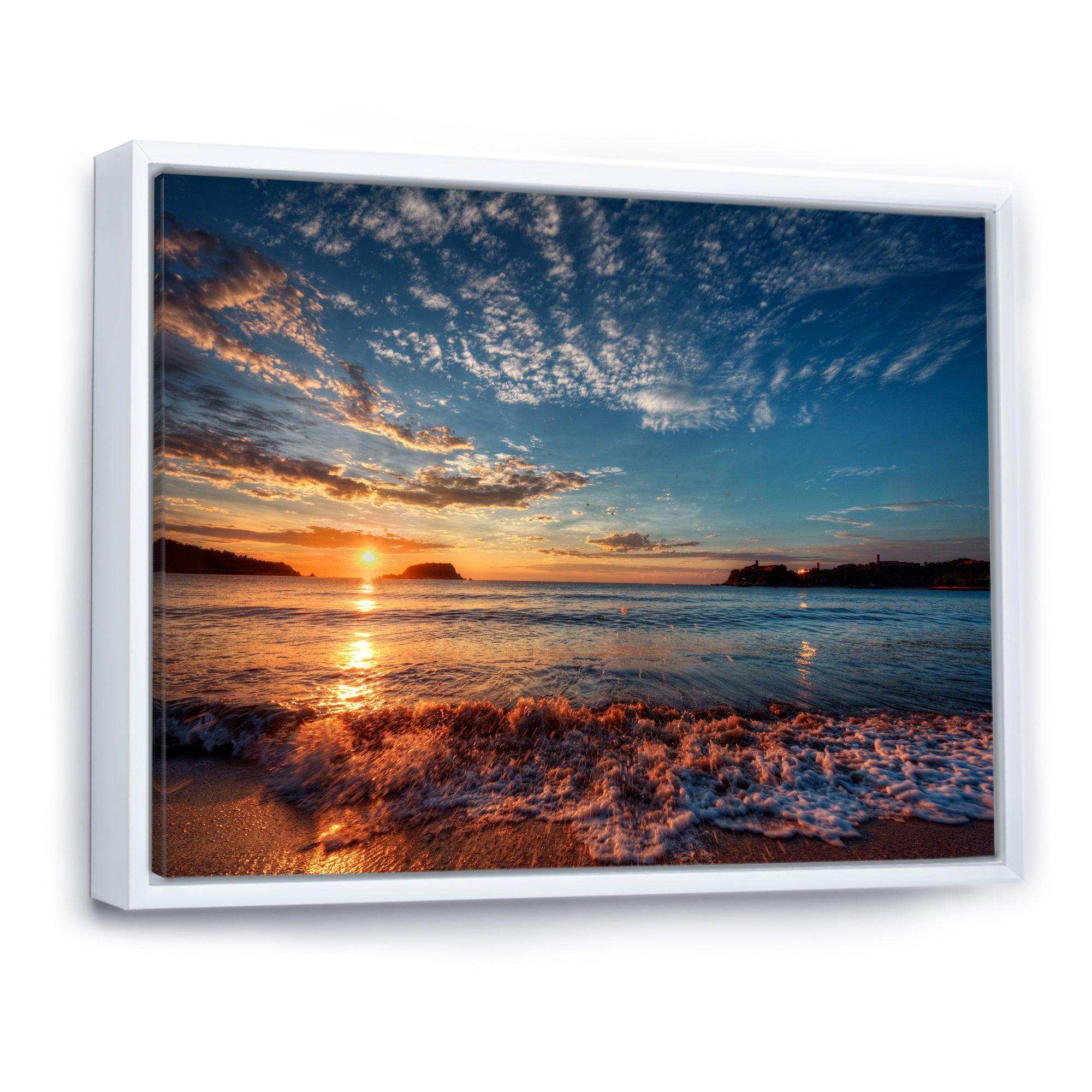 Tranquil Beach and Whimsical Clouds