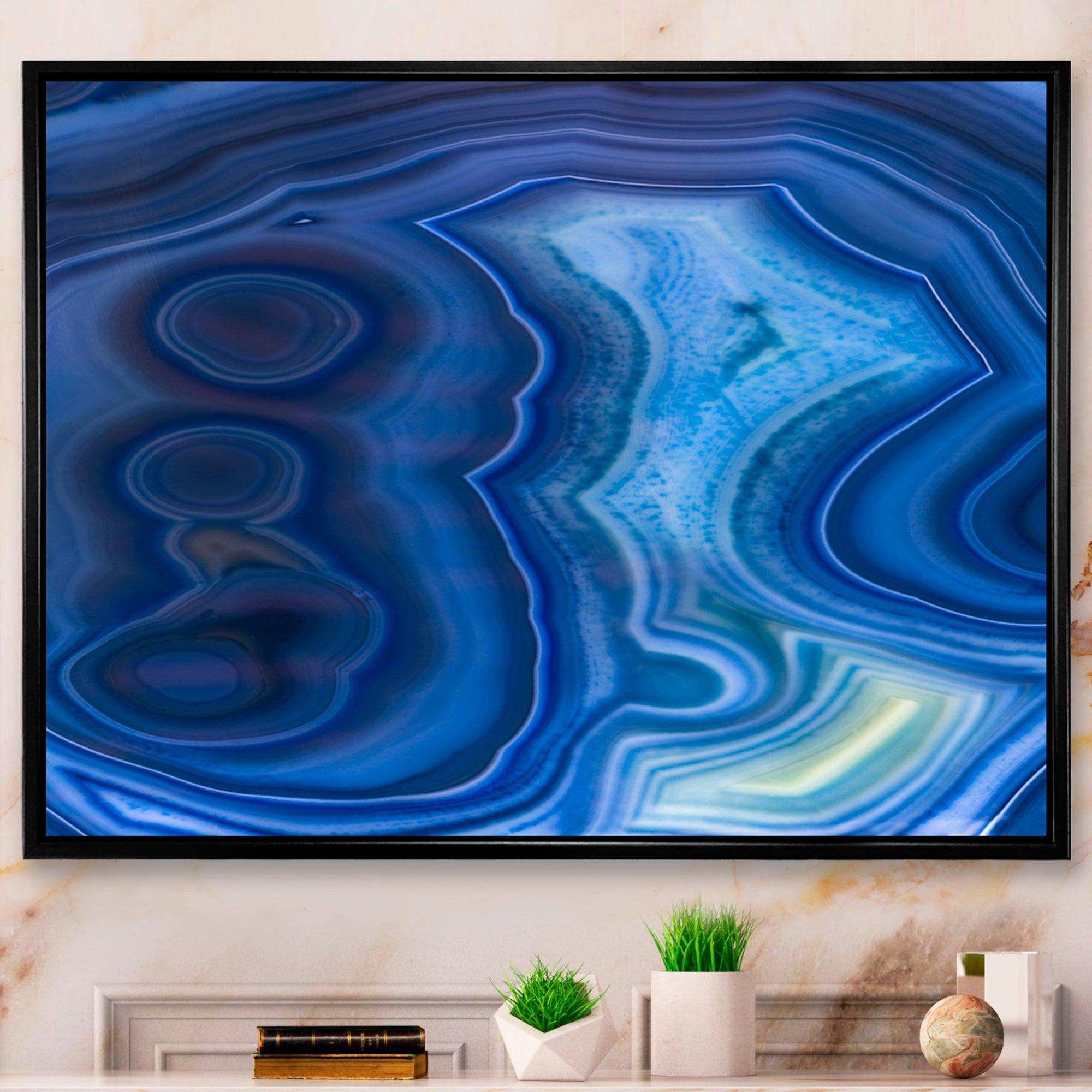 Blue Agate Stone Design