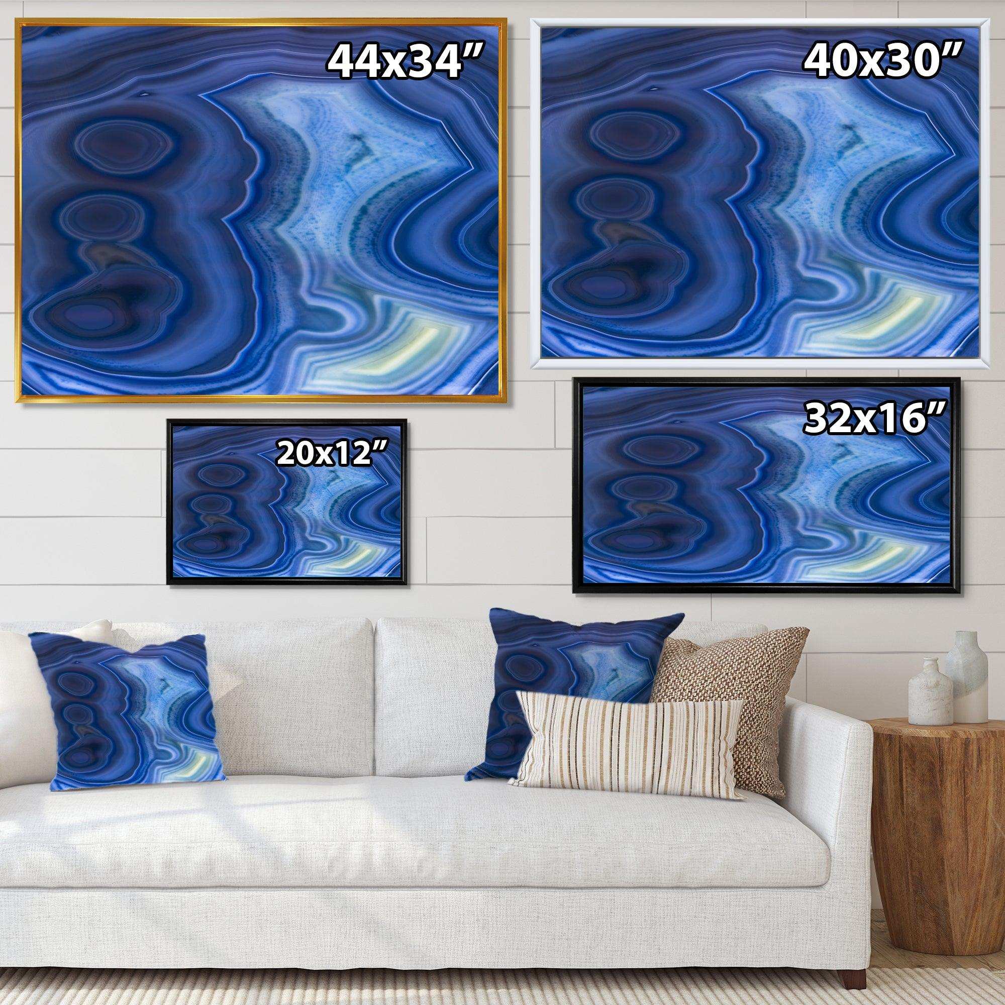 Blue Agate Stone Design