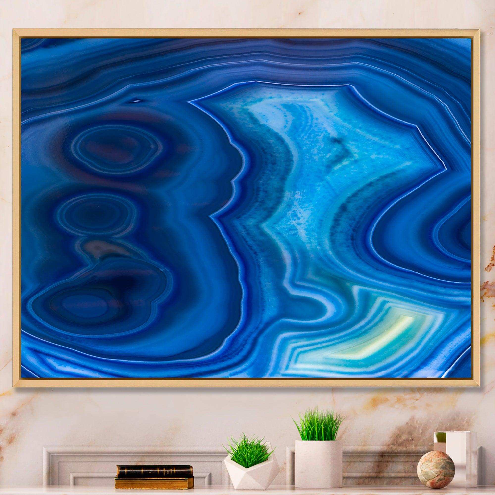 Blue Agate Stone Design