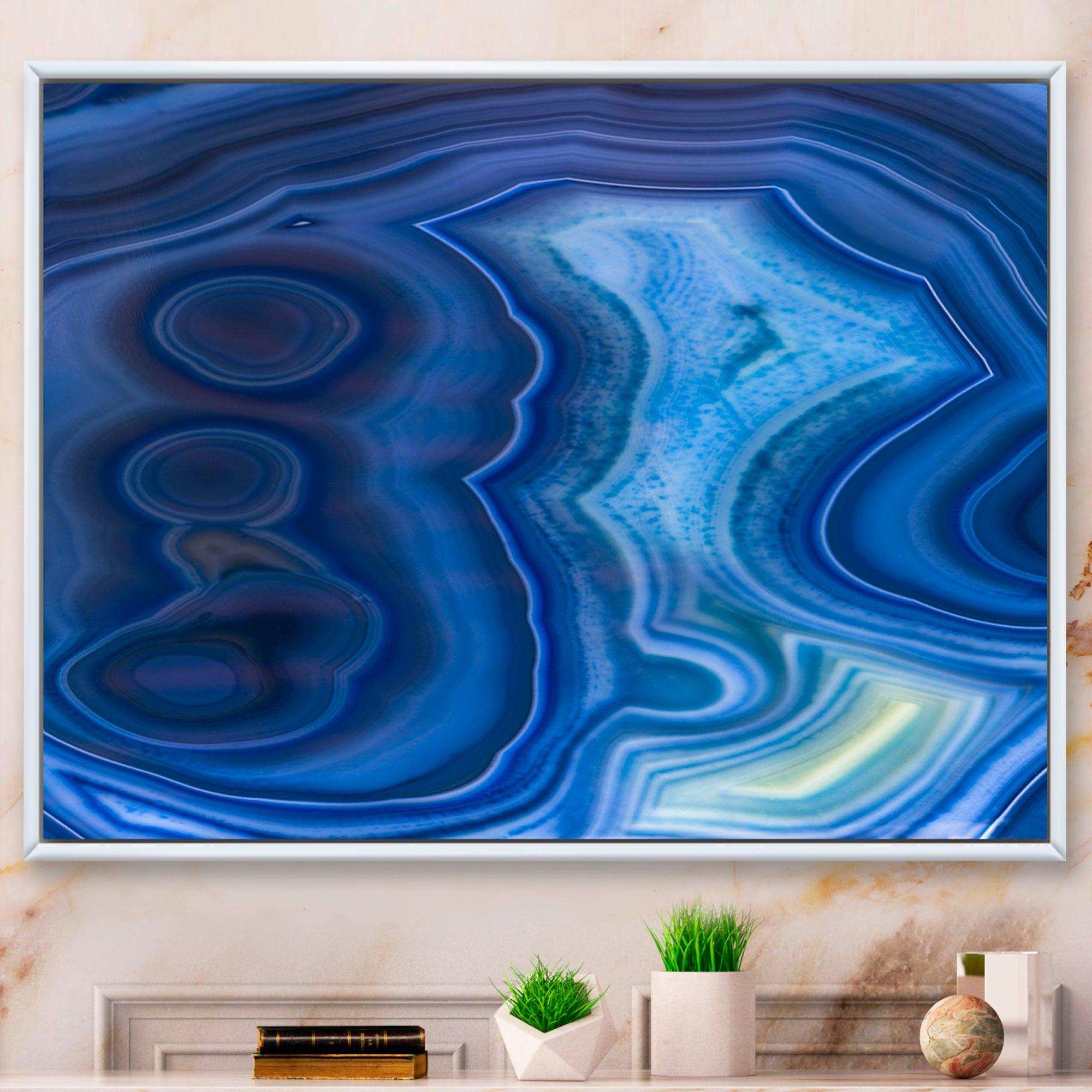 Blue Agate Stone Design