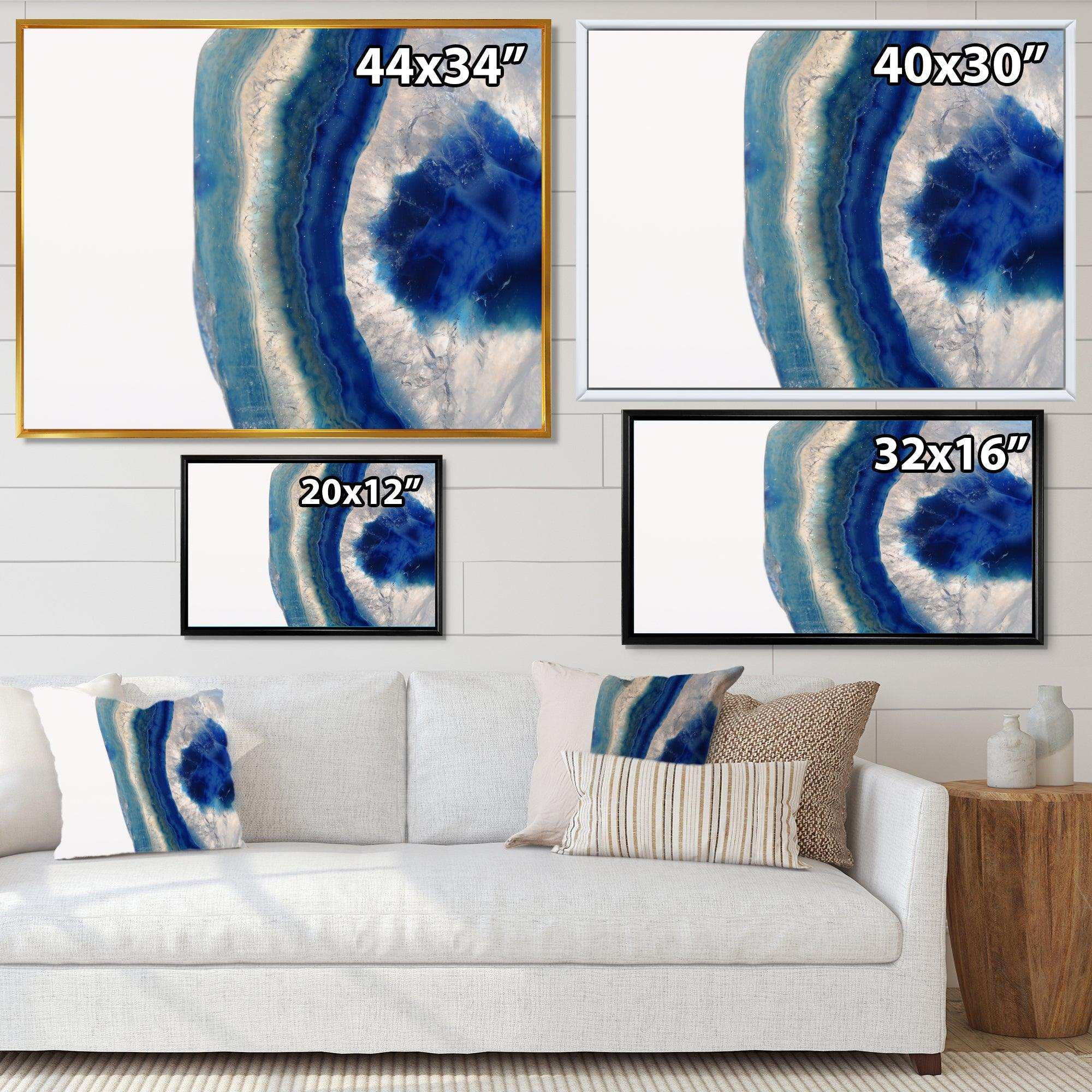 Macro of Blue Agate Stone