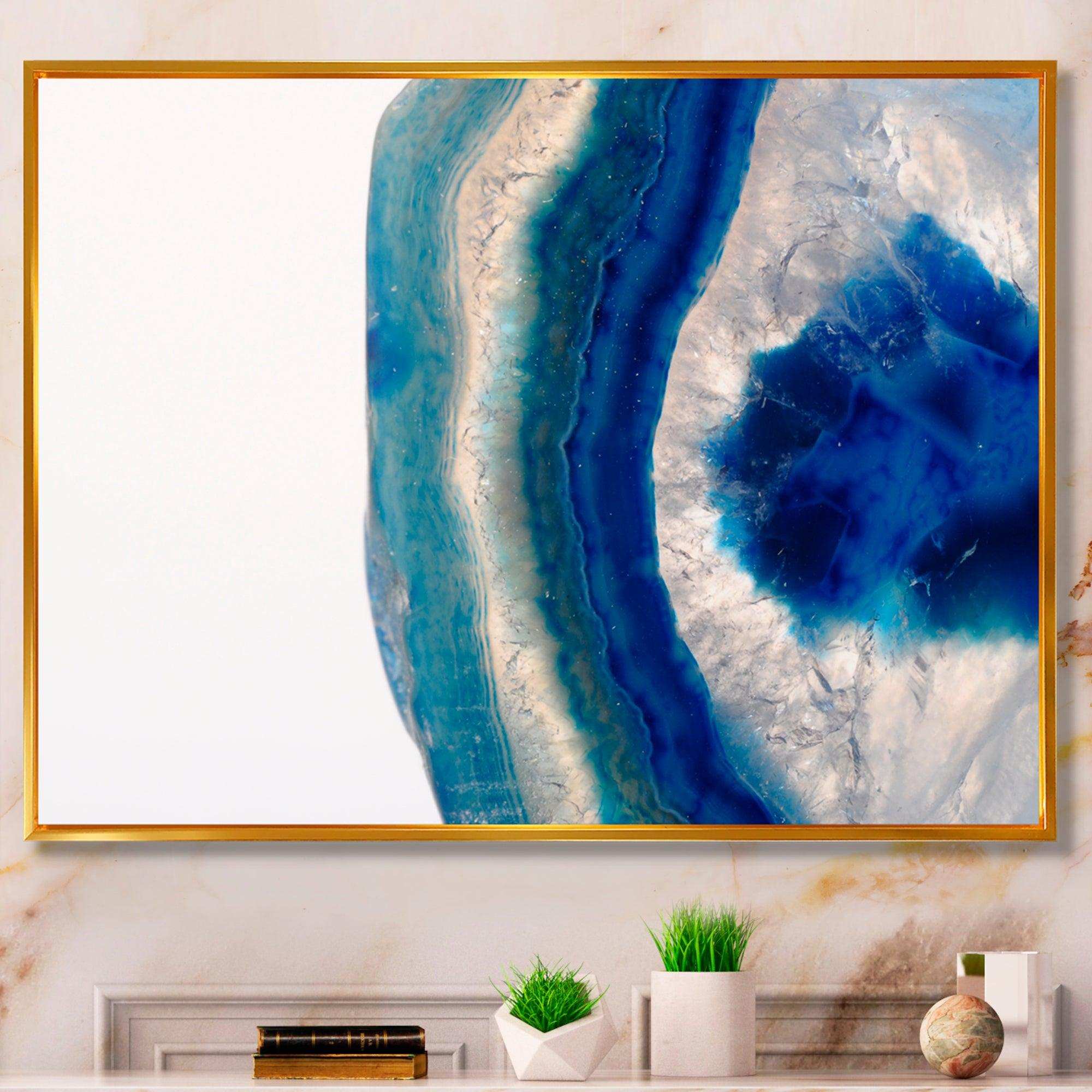 Macro of Blue Agate Stone