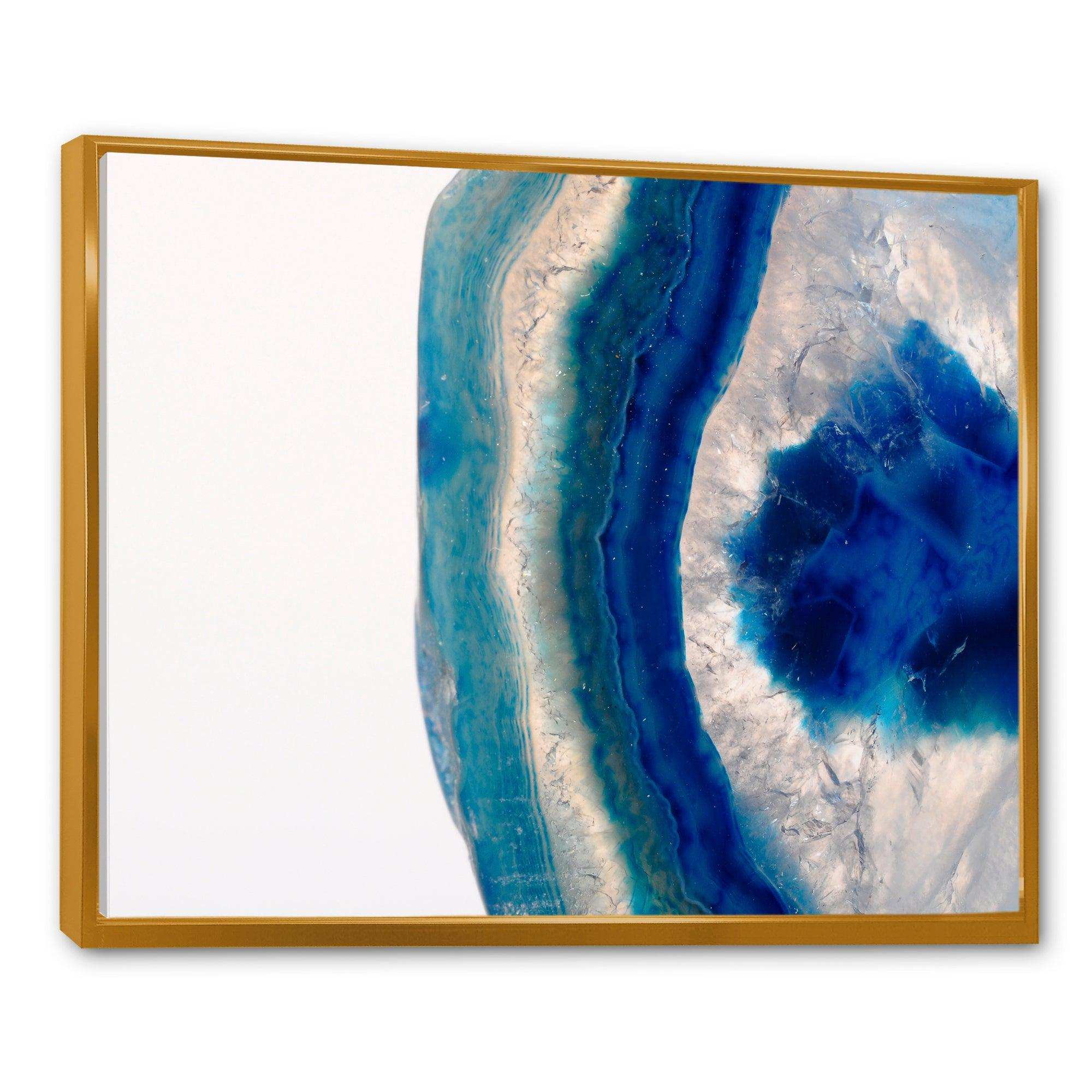 Macro of Blue Agate Stone