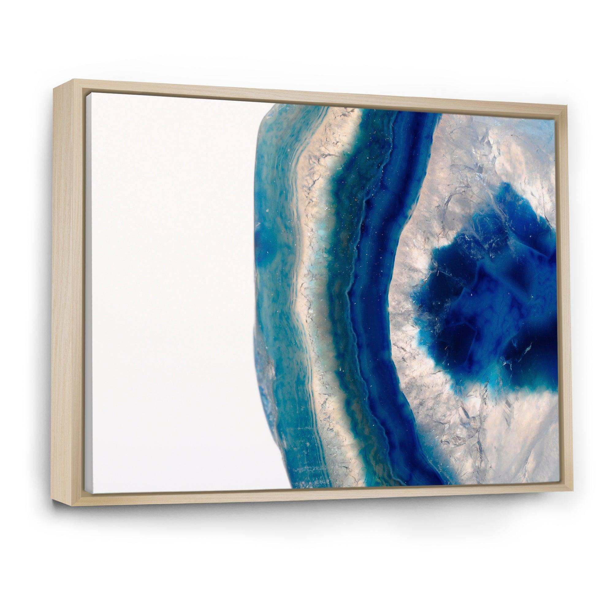 Macro of Blue Agate Stone