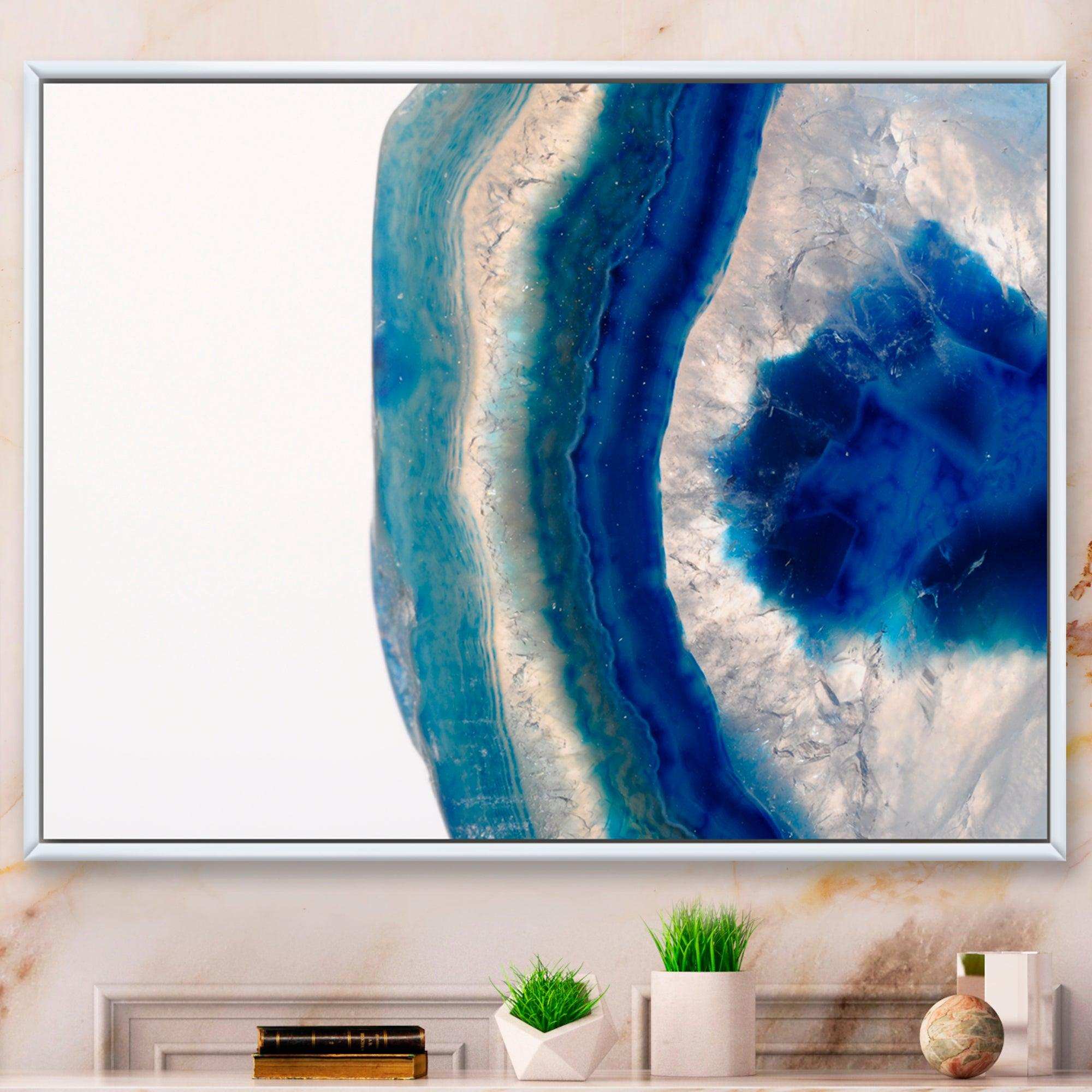 Macro of Blue Agate Stone