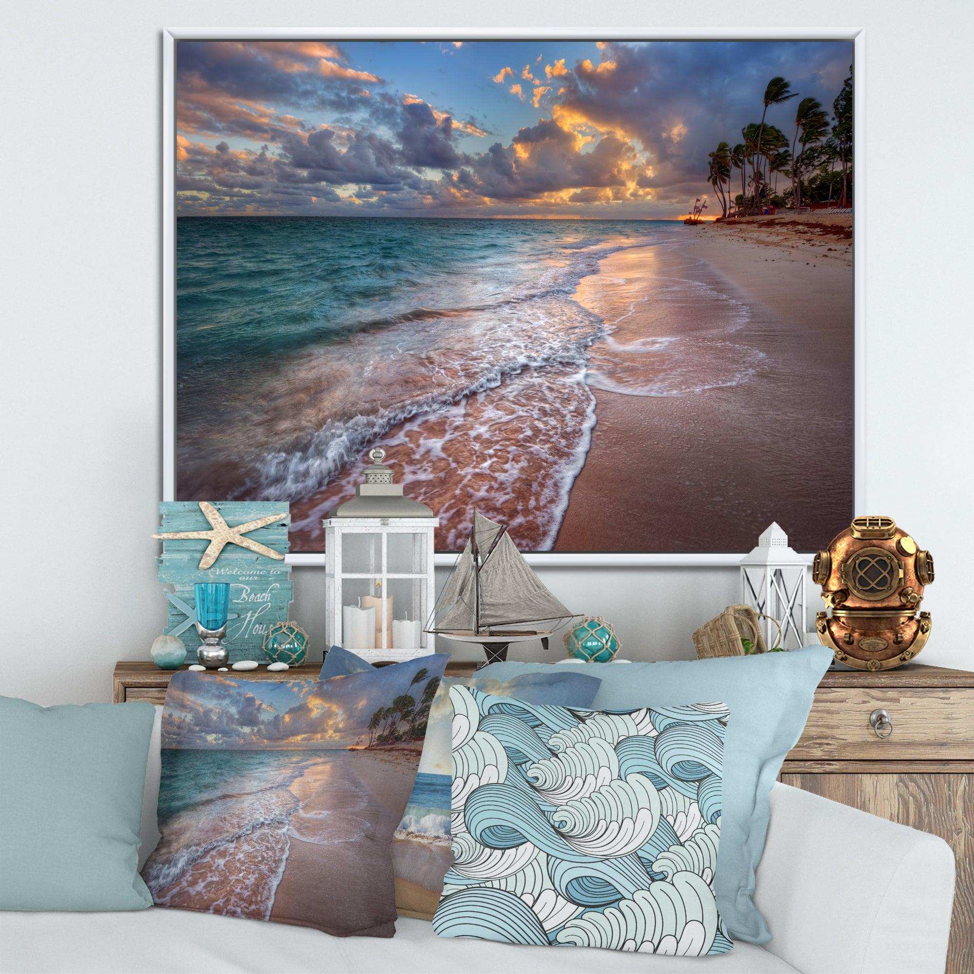 Palm Trees on Clear Sandy Beach