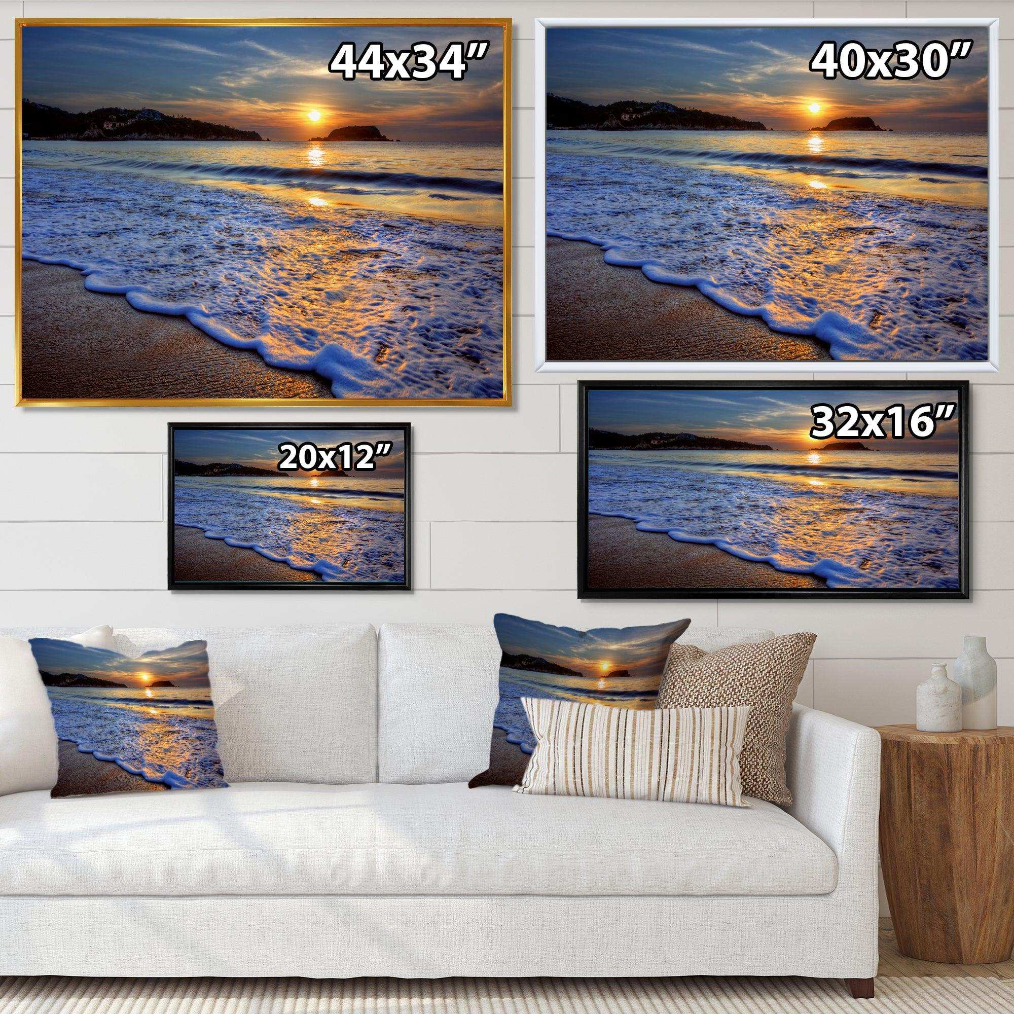 Calm Seashore with Blue Waves