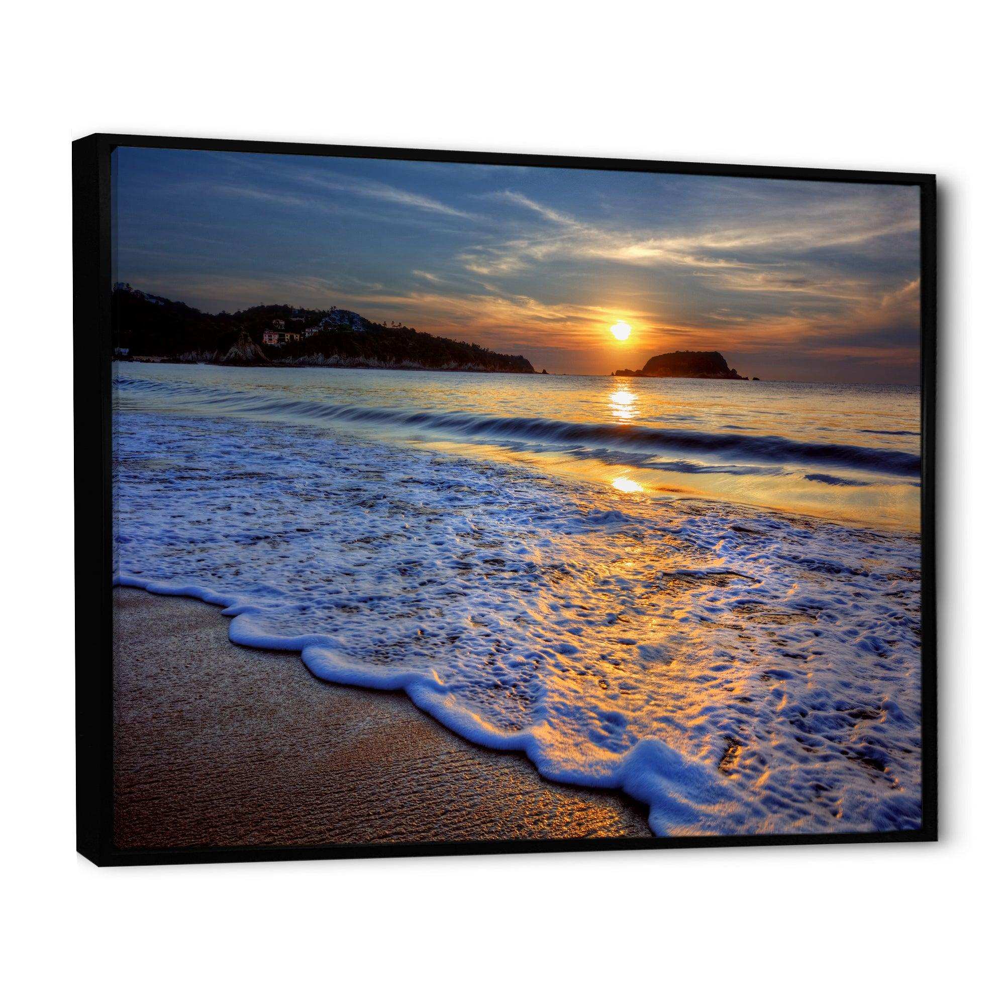 Calm Seashore with Blue Waves