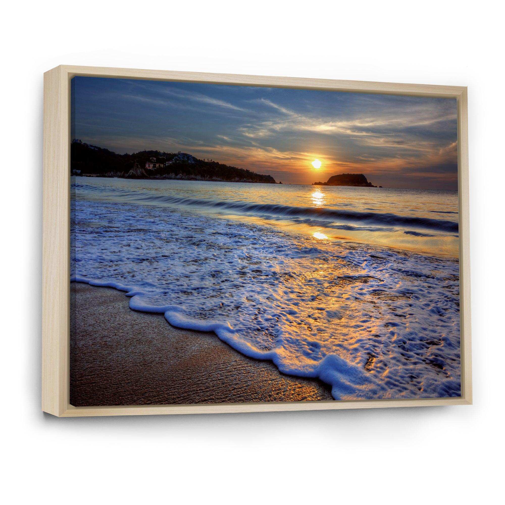 Calm Seashore with Blue Waves